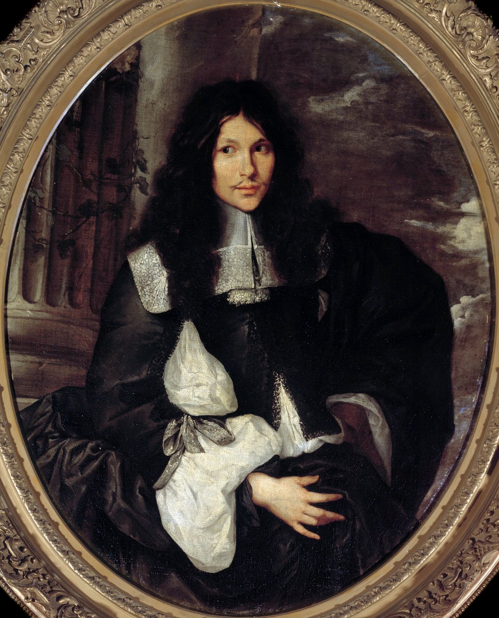 Portrét muže (dlouho předpokládá Jean Fouquet). Anonymní obraz školy Sebastiena Bourdona (1616-1671) od Sebastien (school of) Bourdon