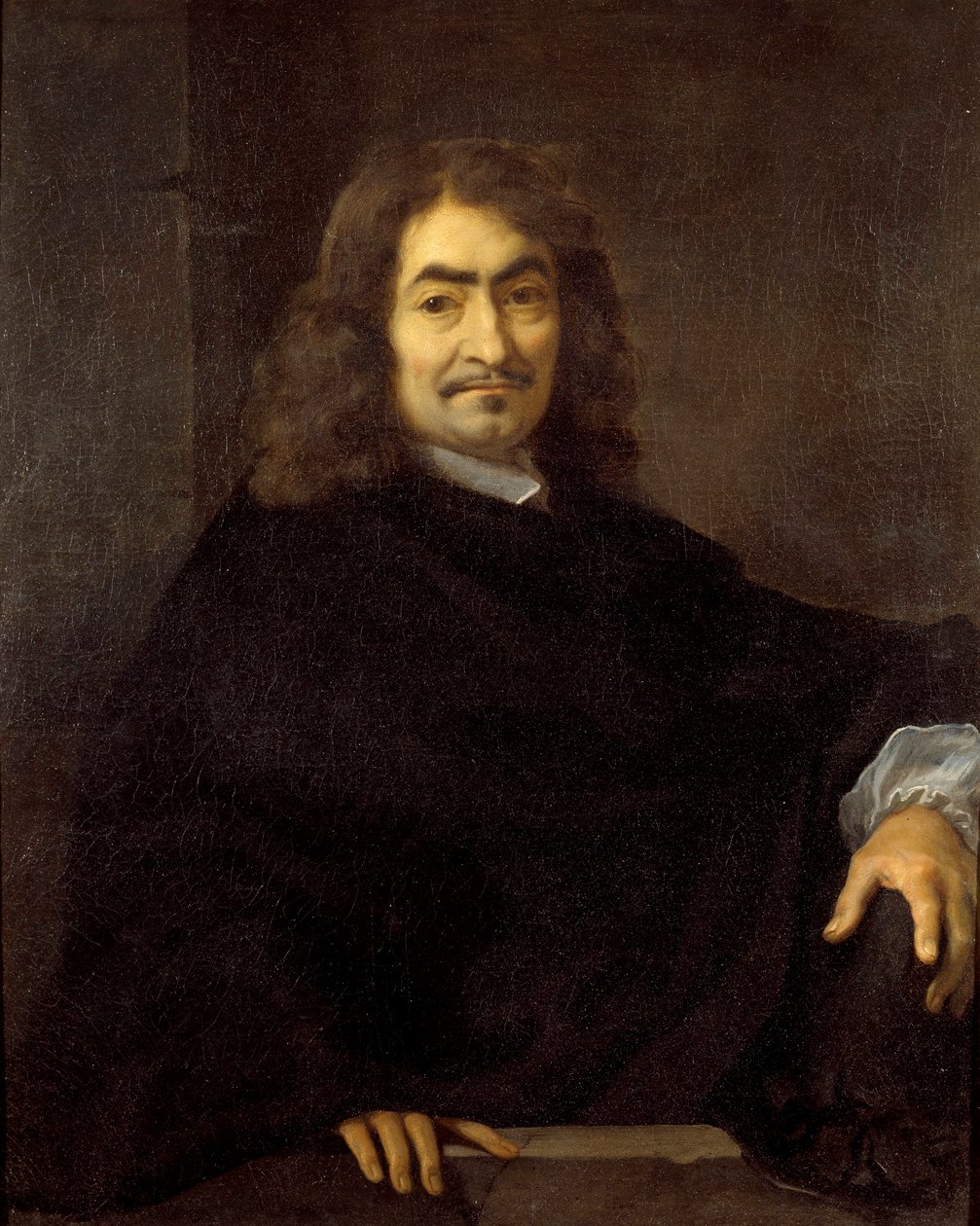 Předpokládaný portrét filozofa René Descarta (1596-1650) Obraz Sebastiena Bourdona (1616-1671) Slunce 17. století. 0,88x0,71 m od Sébastien Bourdon