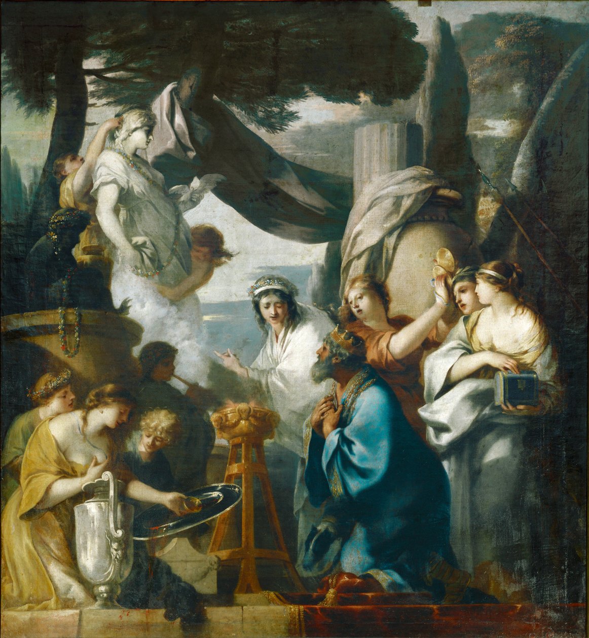Salomon sacrifiant aux idoles - Šalamoun obětoval modlám... od Sébastien Bourdon