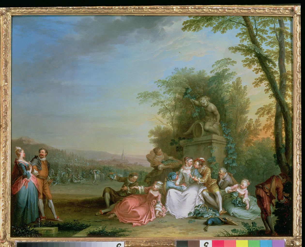 The Grape Harvest, c.1750 (panel) (pár k 87638) od Sebastien II Le Clerc