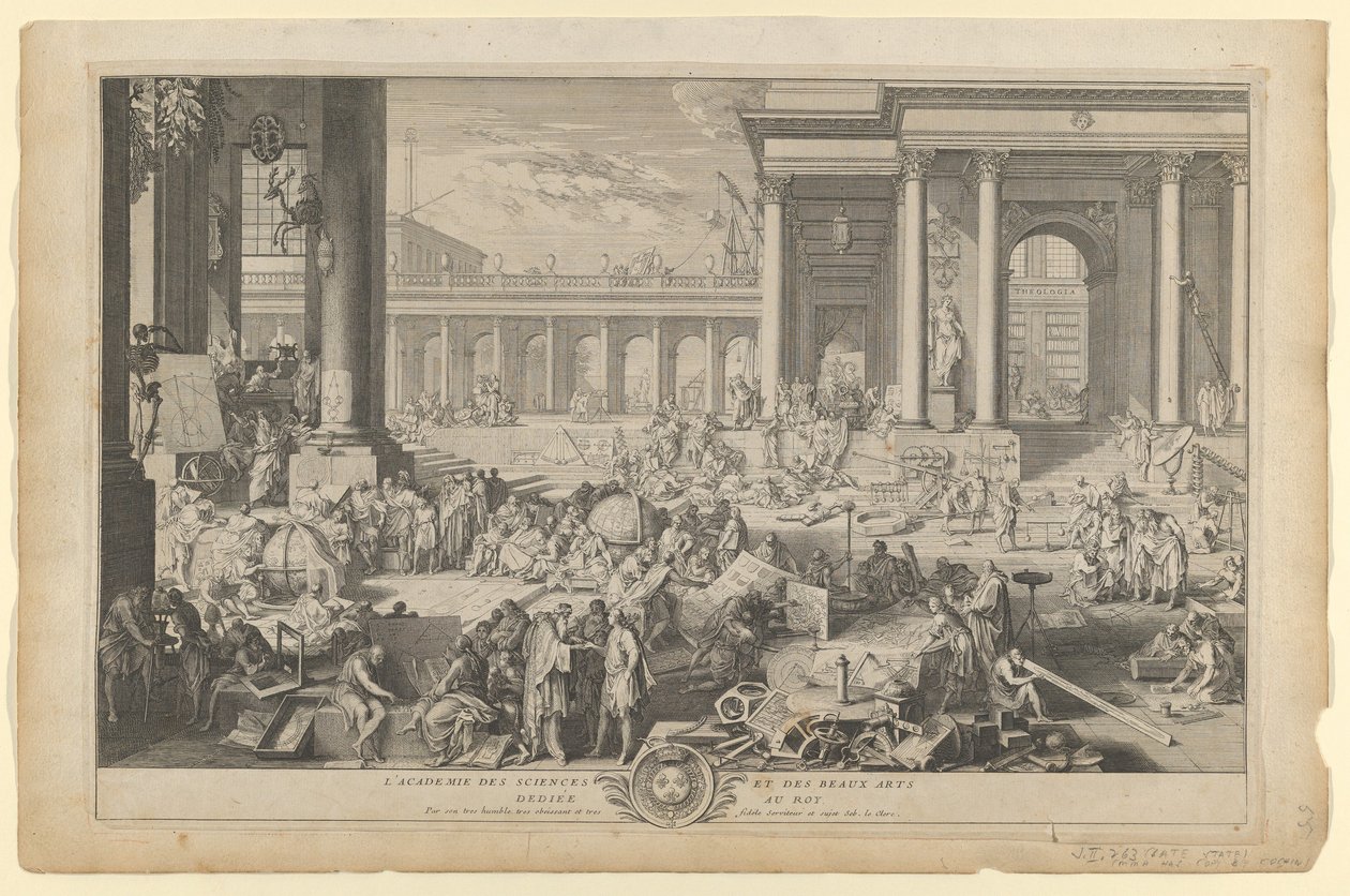Akademie věd a výtvarných umění od Sebastien the Elder Leclerc