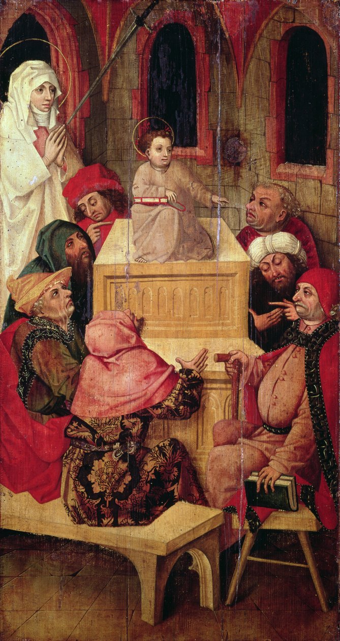 Dvanáctiletý Ježíš v chrámu (tempera na panelu) od Second Master of Aranyosmarot