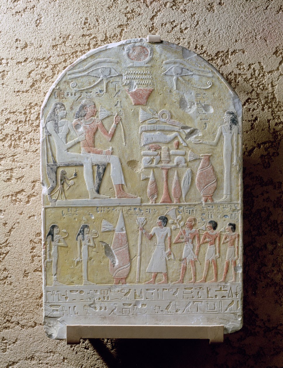 Pohřební stéla Tembu (malovaný vápenec) od Second Intermediate Period Egyptian