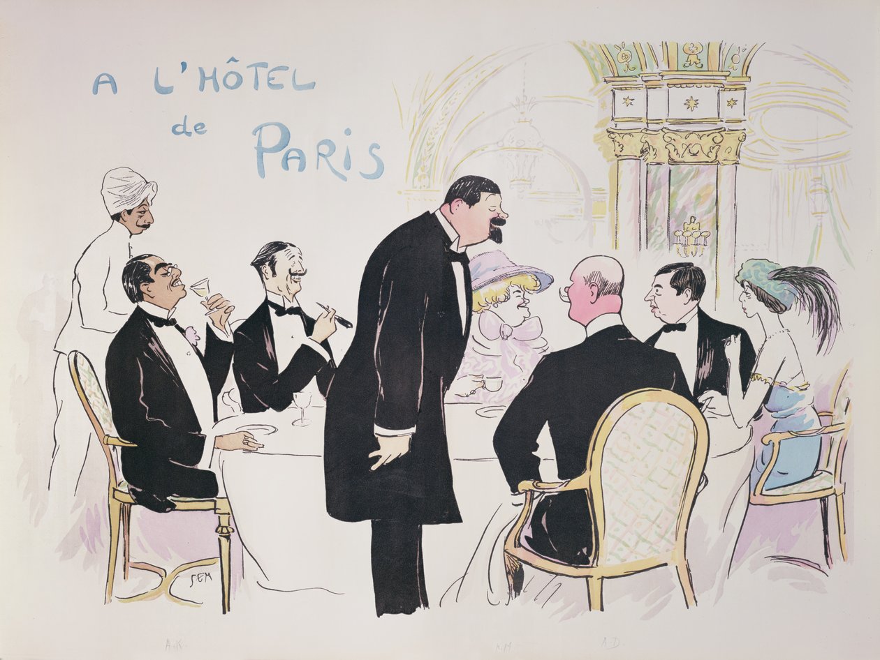 "V hotelu de Paris" 1913 od Sem
