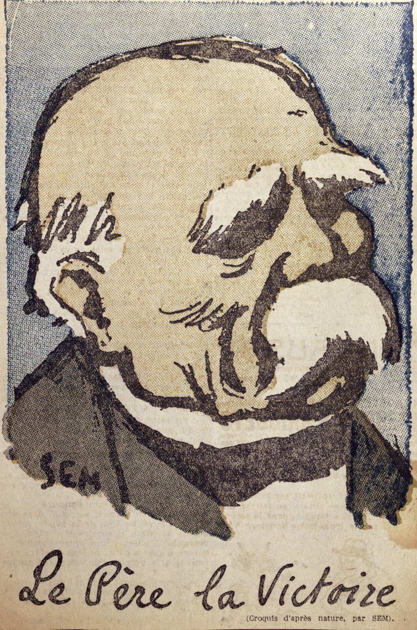 Georges Clemenceau (1841-1929) jako "Pere la Victoire", asi 1918-19 od Sem
