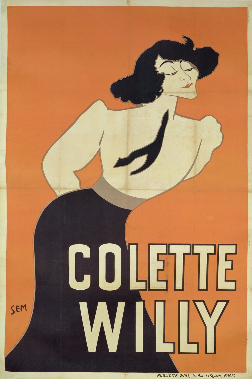 Plakát zobrazující Colette Willy (1873-1954) od Sem