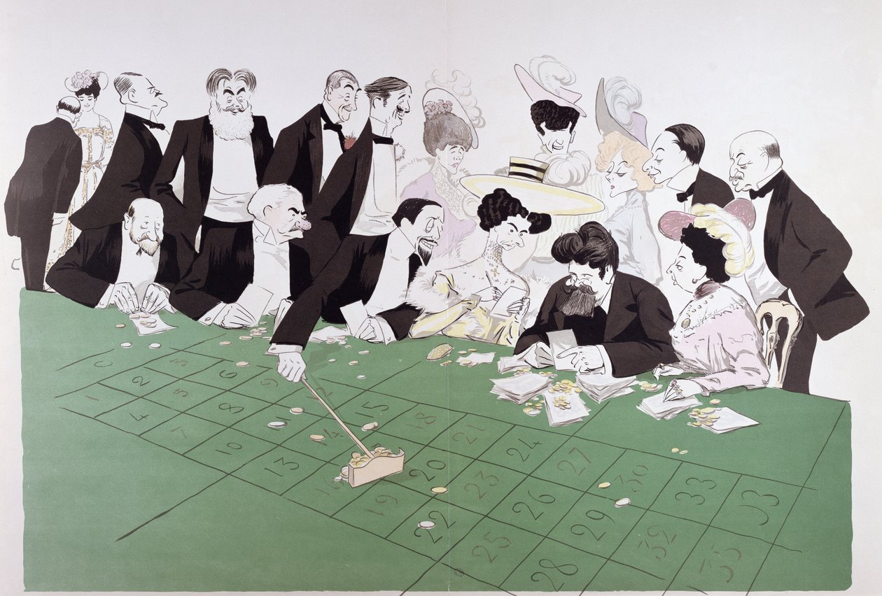 Ruleta v Monte Carlu, cca 1910 od Sem