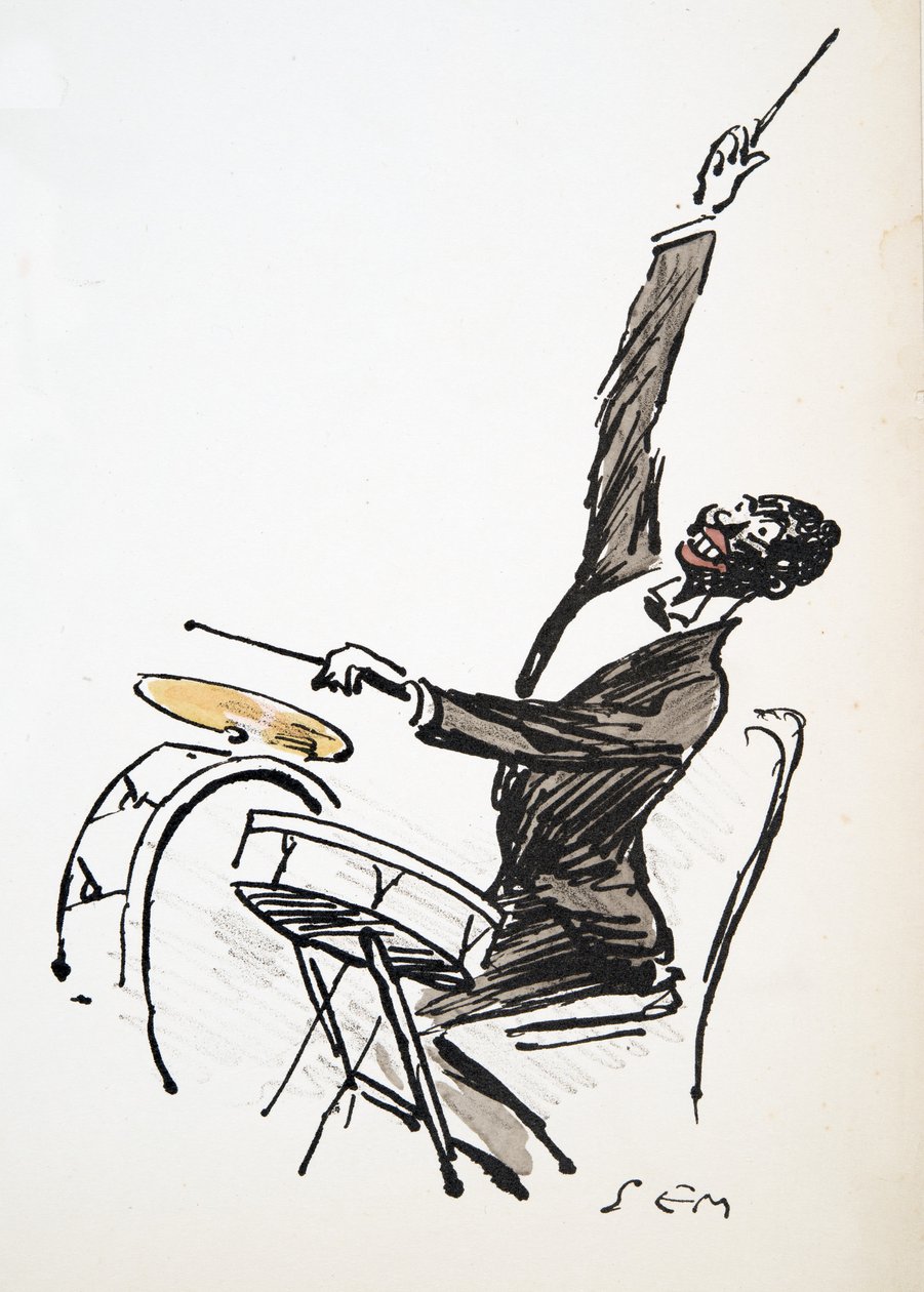 Bubeník, z White Bottoms, hospoda. 1927 (barevný blokový tisk) od Sem