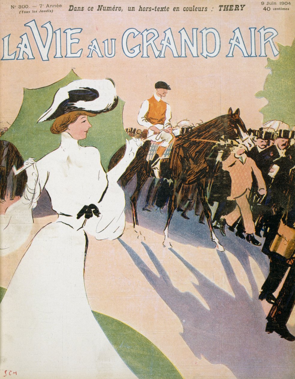 Francouzský dostihový časopis „La vie au Grand Air“ 1904 od Sem (1863 1934)