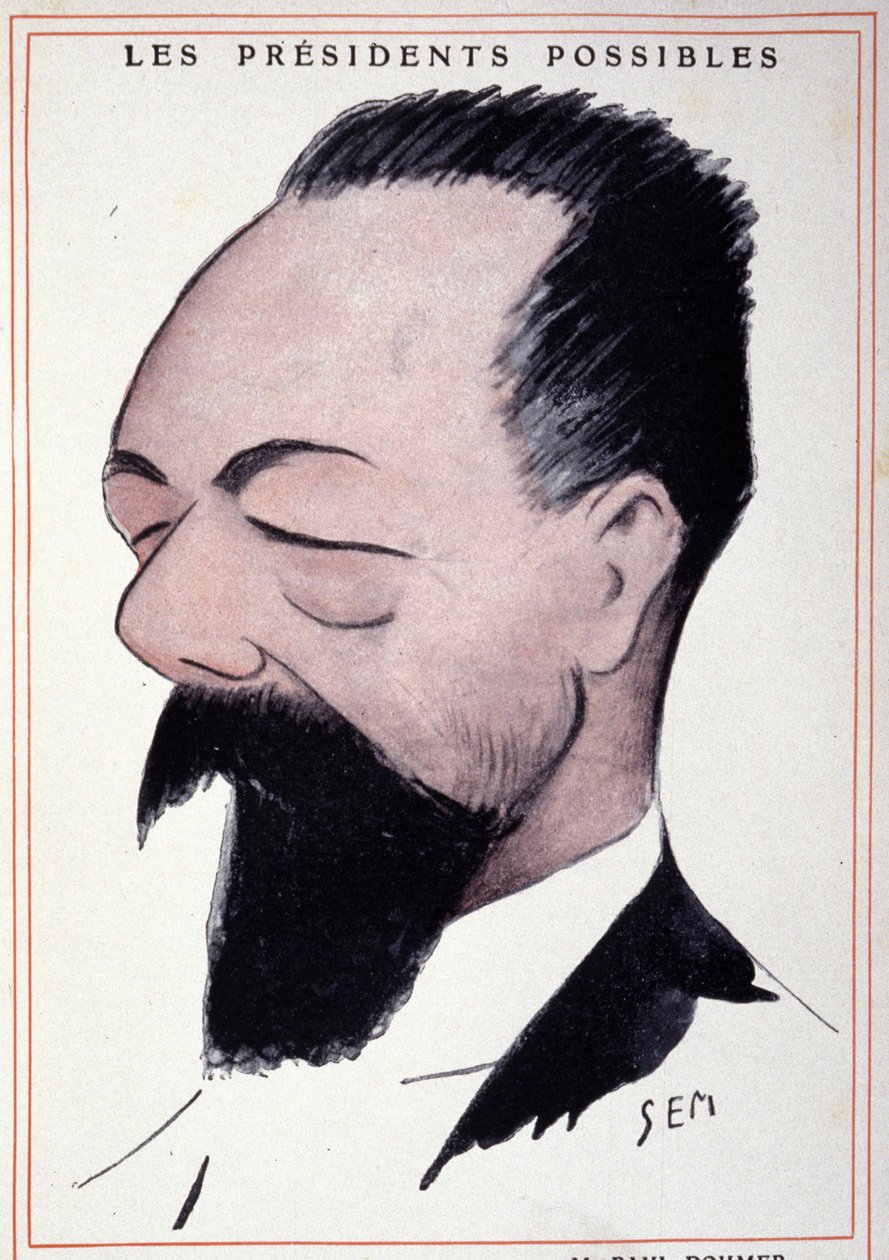 Portrét Paula Doumera (1857 - 1932), francouzského státníka, od Sem (1863 - 1934). od Sem