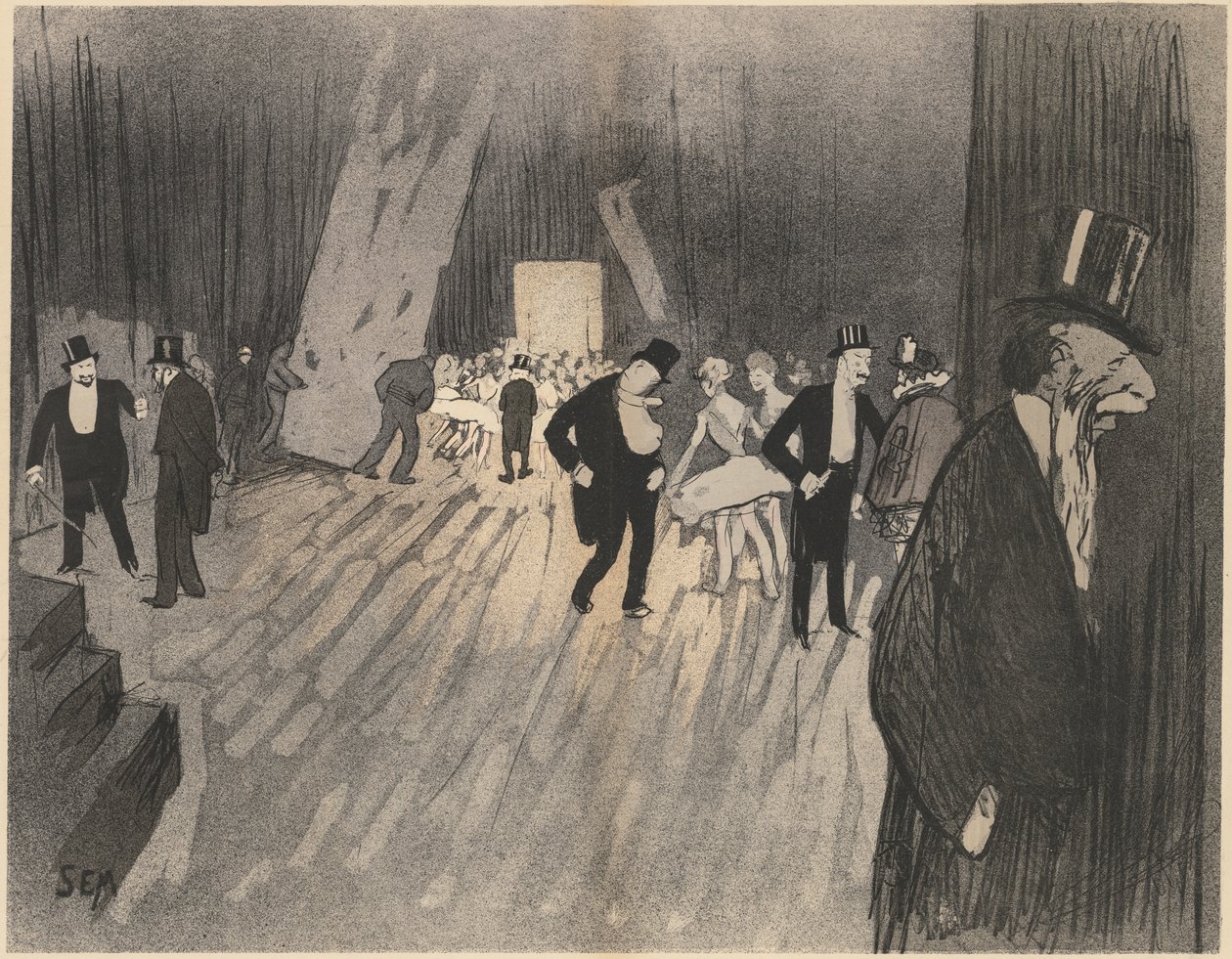 Zákulisí baletu od Sem (Georges Gourçat)