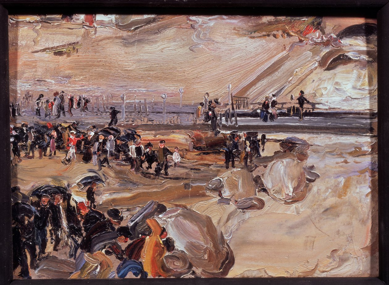 Procházka v San Remu (Itálie). Dílo Semjona Gavriloviče Nikiforova (1877-1912), olej na kartonu od Semen Gavriilovich Nikiforov