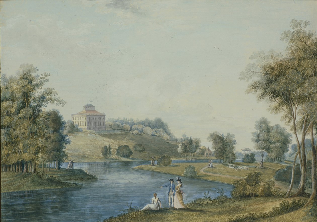 Pohled na venkovský statek Sivoritsy, před rokem 1792 od Semyon Fyodorovich Shchedrin