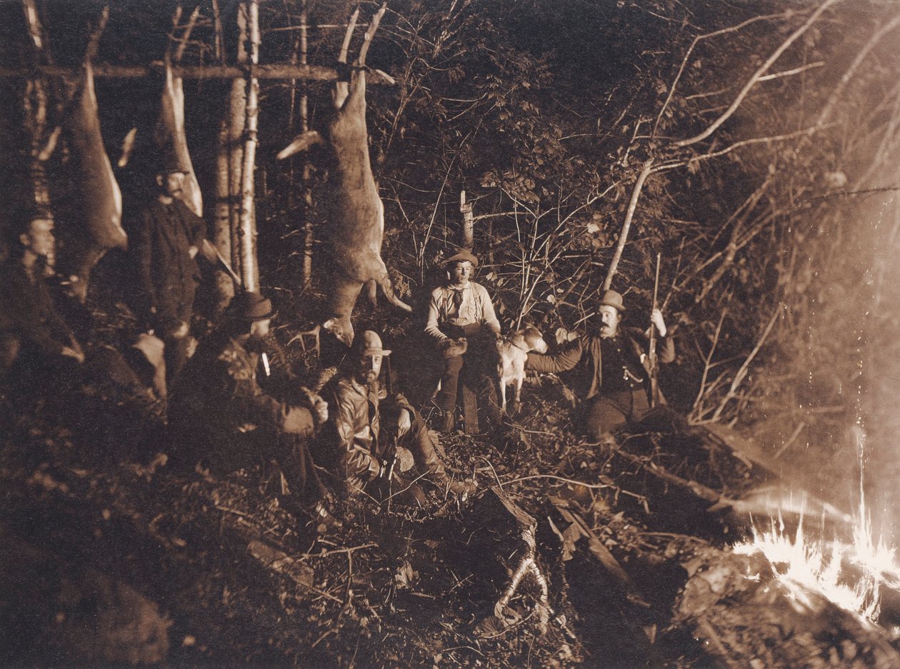 The Antlers, Open Camp, Raquette Lake od Seneca Ray Stoddard