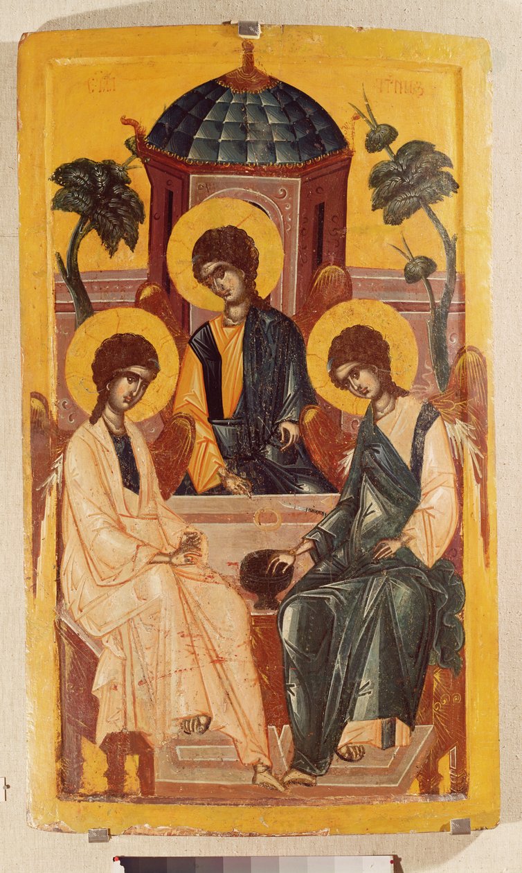 Nejsvětější Trojice (tempera na panelu) od Serbian School