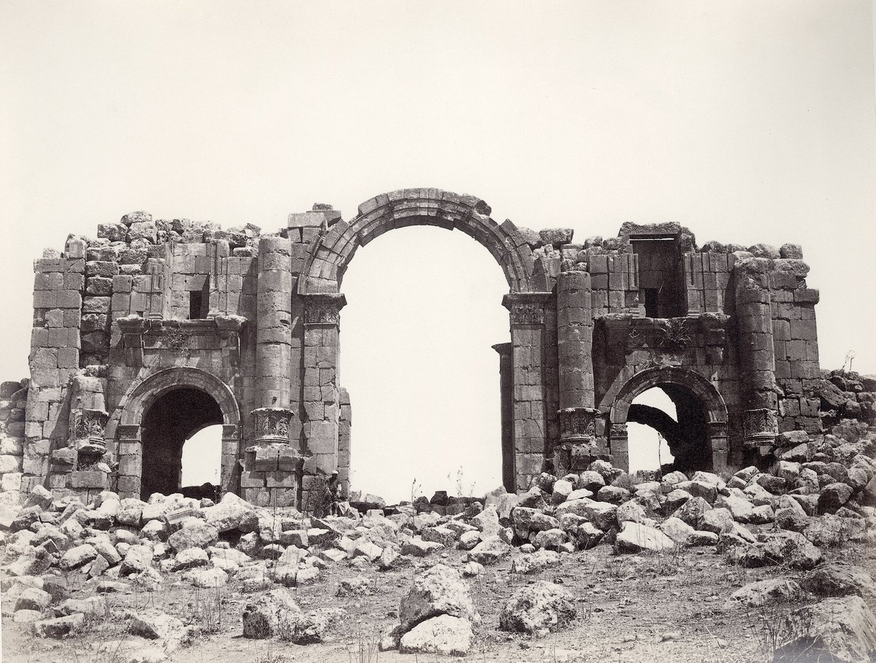 Hadriánův oblouk u vchodu do Jerash od Sergeant Henry Phillips
