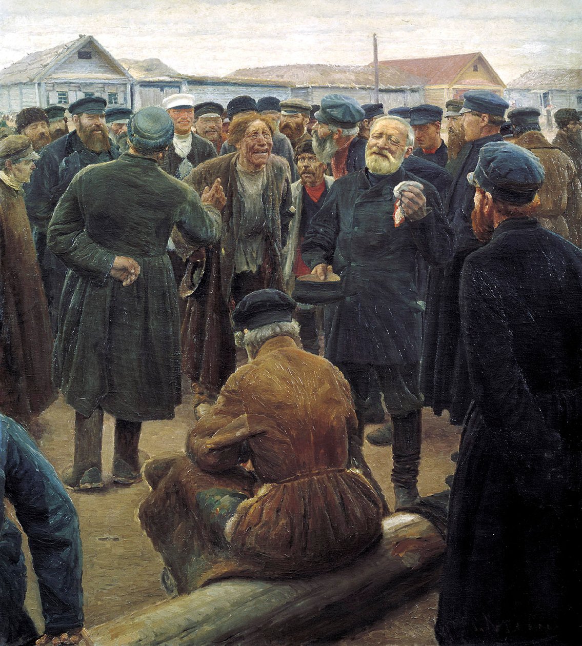 Na setkání venkovské komunity, 1893. od Sergei Alexeevich Korovin
