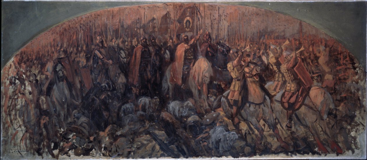 Bitva u Kulikova 8. září 1380. (Bitva u Kulikova 8. září od Sergei Alexeyevich Korovin