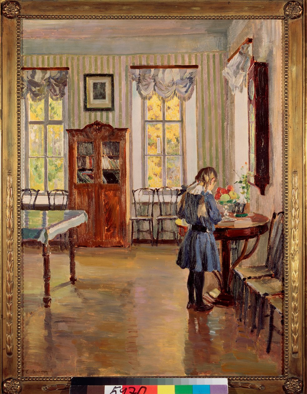 V domě - obraz Sergeje Arsenyeviče Vinogradova (1869-1938), olej na plátně od Sergei Arsenevich Vinogradov