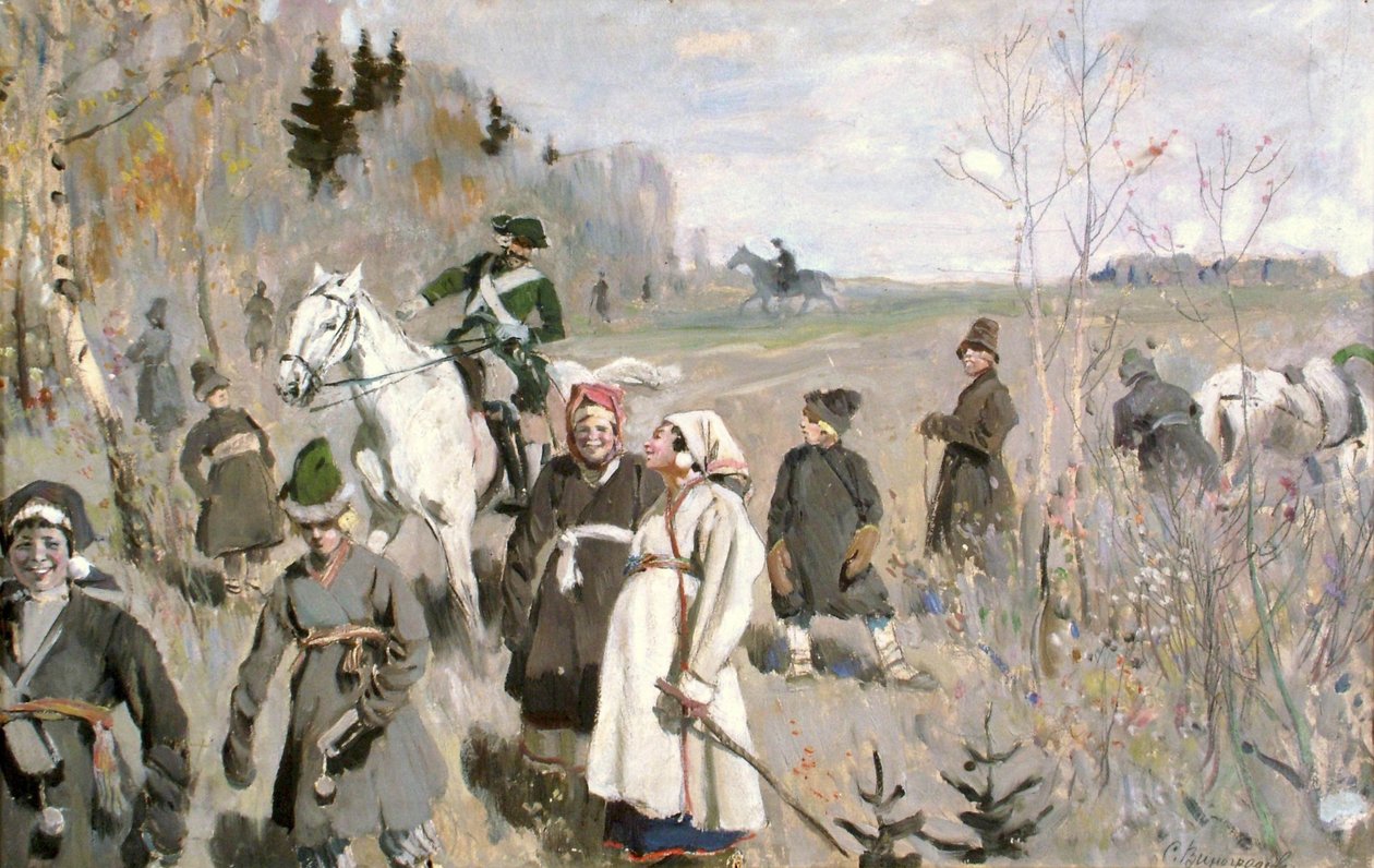 Lov v době cara Petra Velikého, 1907 od Sergei Arsenevich Vinogradov