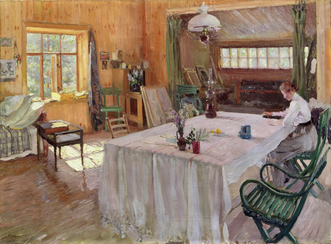 V domě umělce Konstantina Korovina (1861-1939) 1907 (olej na plátně) od Sergei Arsenevich Vinogradov