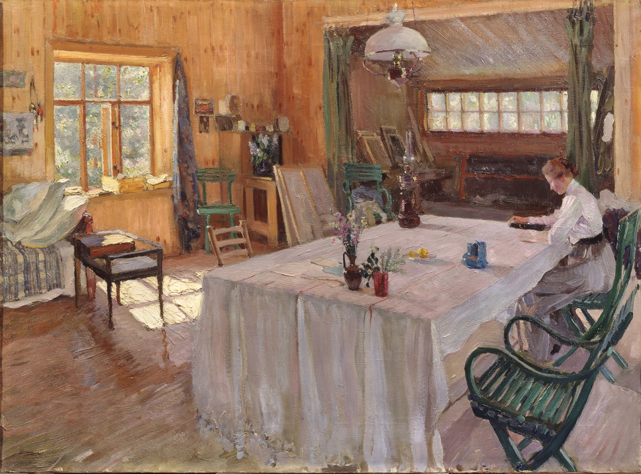 V Domě umělce Konstantina Korovina, 1907 od Sergei Arsenevich Vinogradov