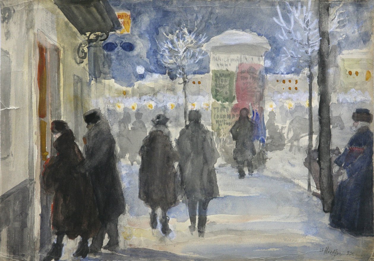 Moskevská ulice, 1922 od Sergei Arsenevich Vinogradov