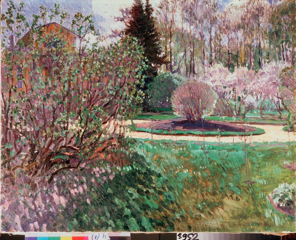 Zahrada, jaro - obraz Sergeje Arsenyeviče Vinogradova (1869-1938), olej na plátně od Sergei Arsenevich Vinogradov
