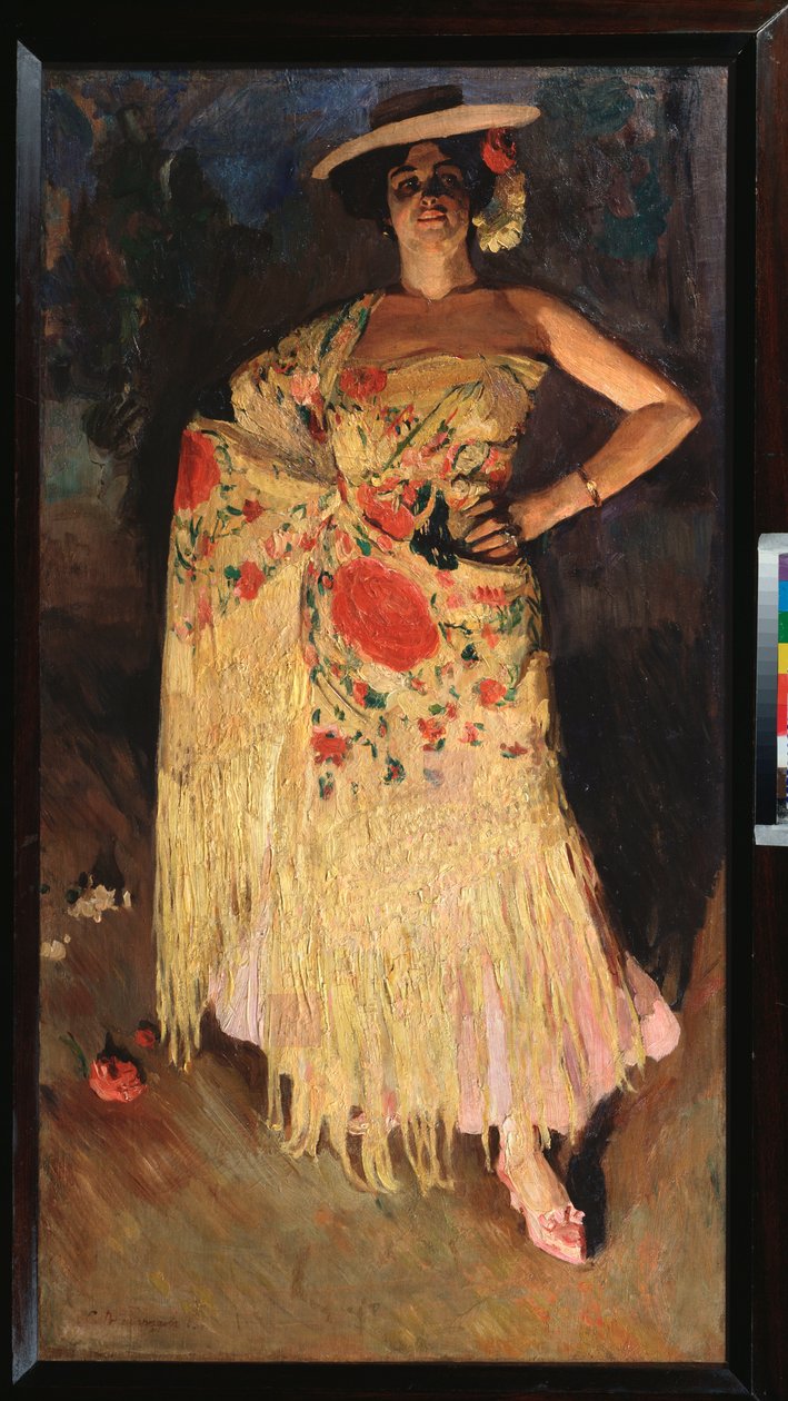 Tanečnice - obraz Sergeje Arsenyeviče Vinogradova (1869-1938), olej na plátně od Sergei Arsenevich Vinogradov