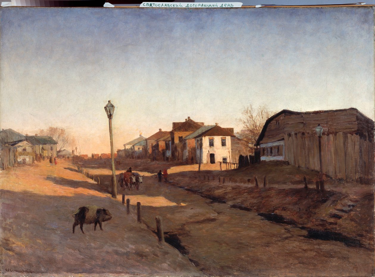 Den ven - obraz Sergeje Ivanoviče Svetoslavského (Svetoslavského) (1857-1931), olej na plátně - ruské umění od Sergei Ivanovich Svetoslavsky