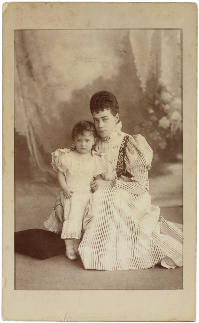 Velkokněžna Xenia Alexandrovna Ruska s dcerou Irinou, c. 1882 od Sergei Lvovich Levitsky