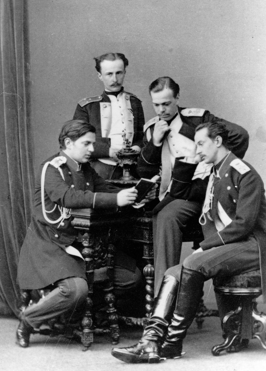 Velkovévodové Alexandr Alexandrovič a Vladimir Alexandrovič z Ruska, c1870-c1875 od Sergei Lvovich Levitsky