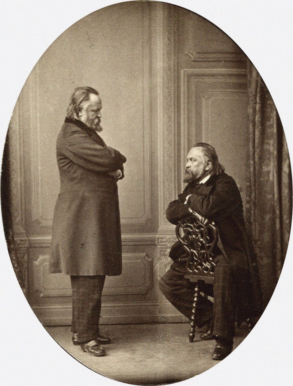 srdce proti srdcím. Dvojportrét Alexandra Ivanoviče Herzena 1812-1870, 1865 od Sergei Lvovich Levitsky