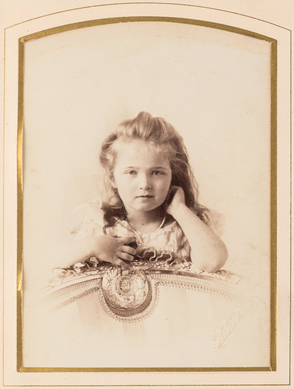 Tatiana Nikolaievna de Russie (1897-1918) - velkovévodkyně Taťána Ruska, Levitsky, Sergei Lvovich (1819-1898). Foto albuminu od Sergei Lvovich Levitsky