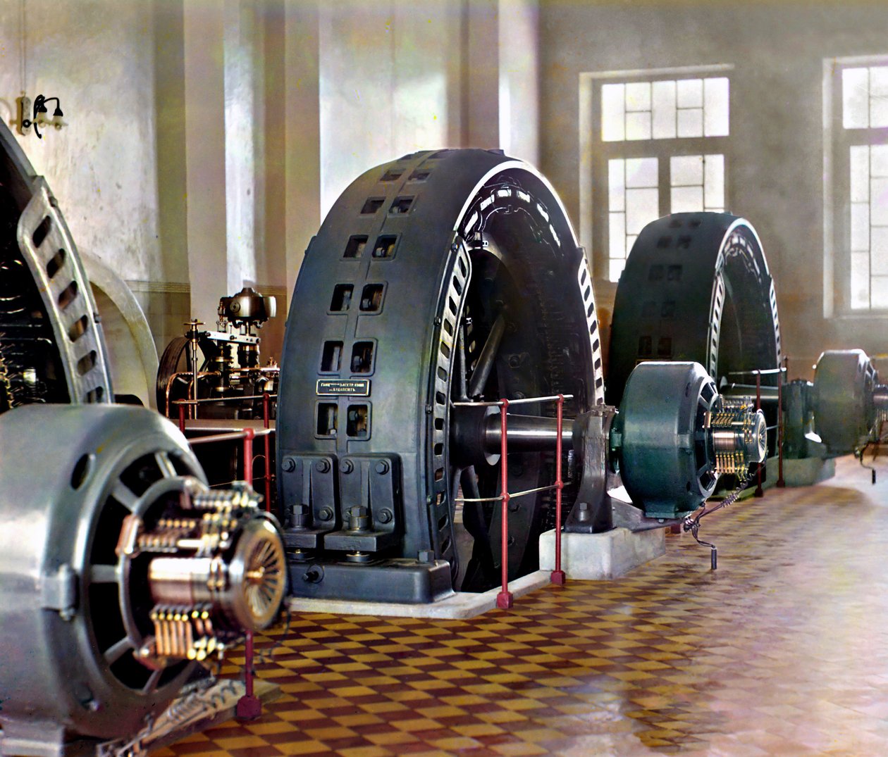 Vodní elektrárna Hindúkuš (ručně kolorovaná fotografie) od Sergei Mikhailovich Prokudin Gorskii