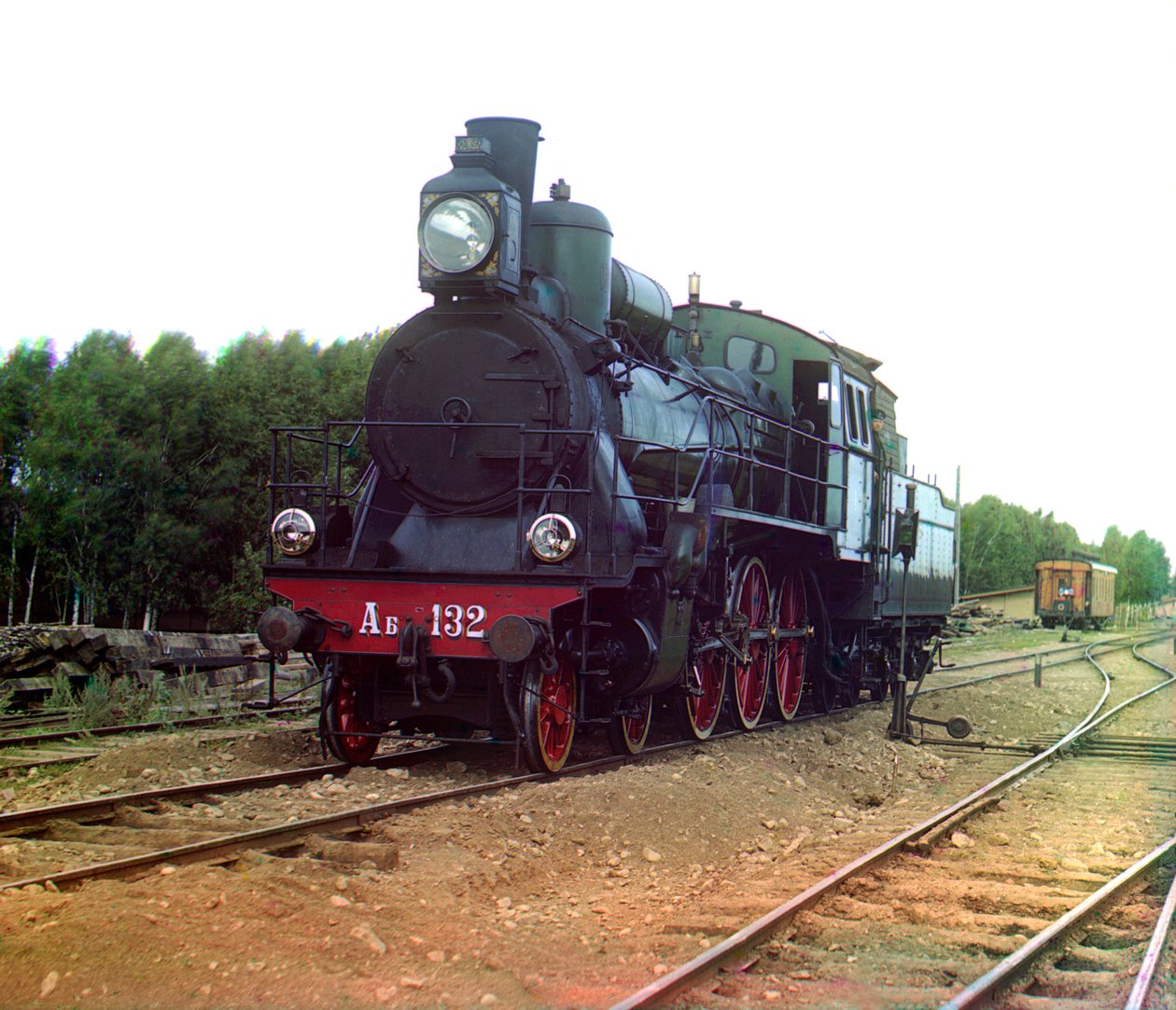 Ruský vlak od Sergei Mikhailovich Prokudin Gorskii