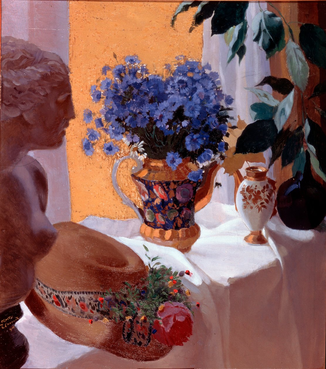 ""Nature morte"" Peinture de Sergei (Serge) Tchekhonine (1878-1936) 1916 Státní muzeum historie, architektury a umění v přírodě, Pskov od Sergei Tchekhonine