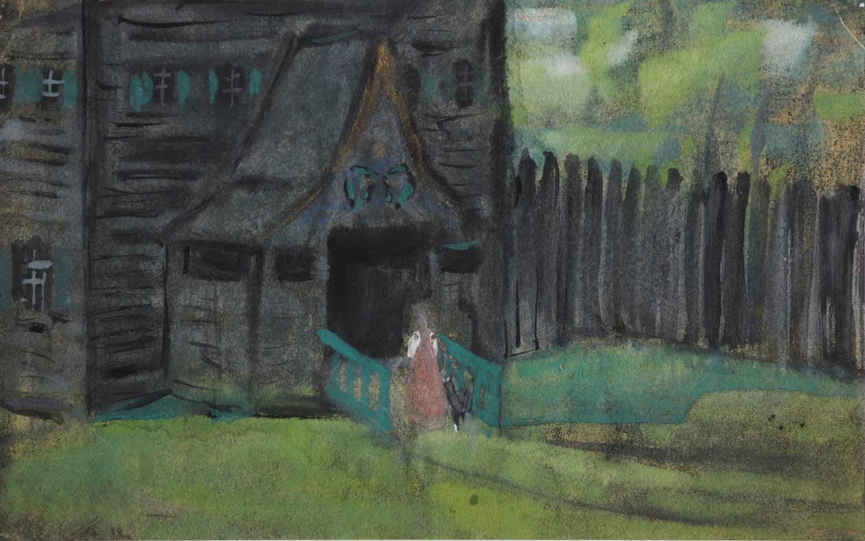 Ilustrace k Příběhu mrtvé princezny a sedmi rytířů od Sergei Vasilievich Malyutin