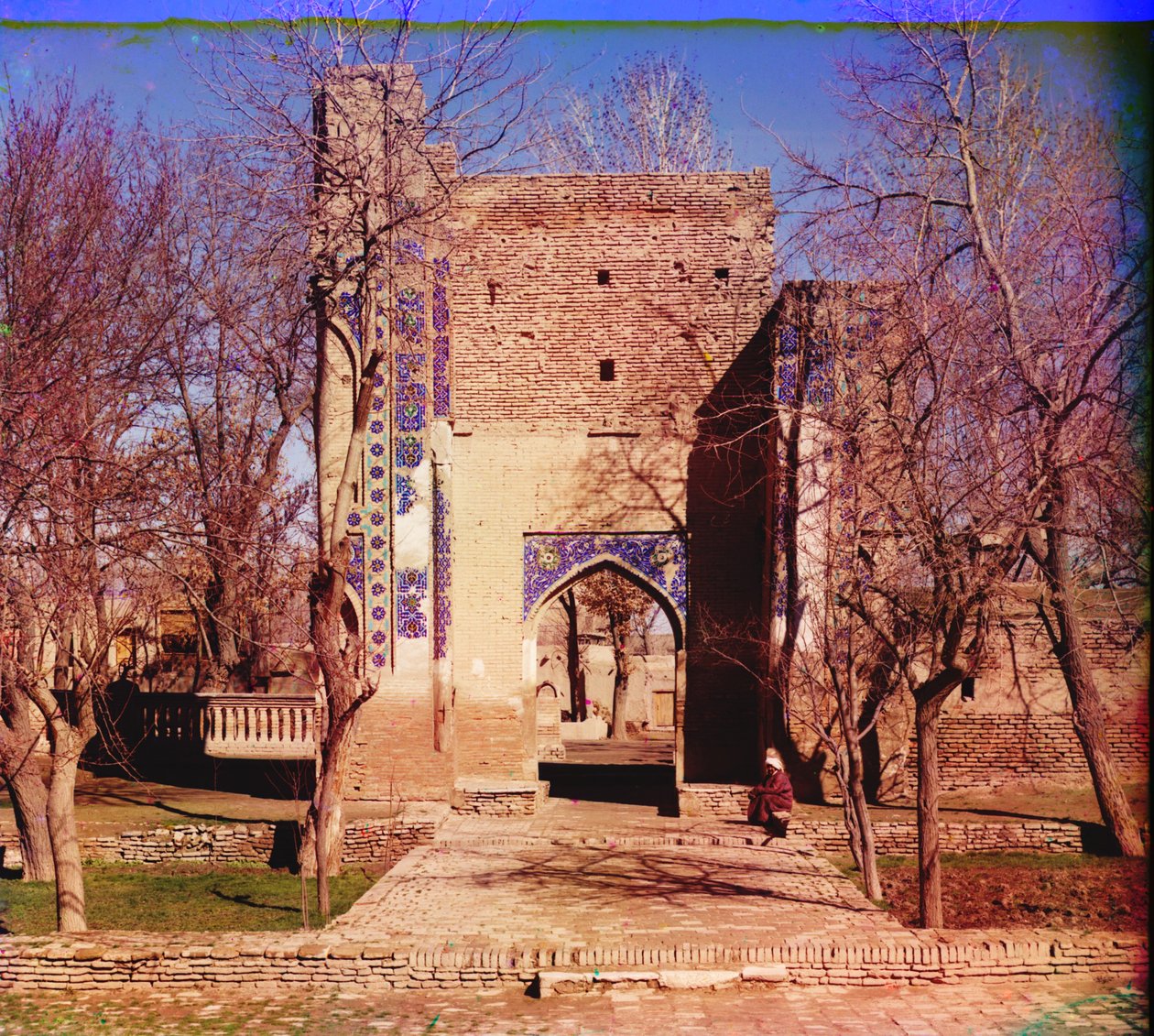 Vchod do Gur-Emir (hrobka krále) Samarkand, 1905-1915 od Sergey Prokudin Gorsky
