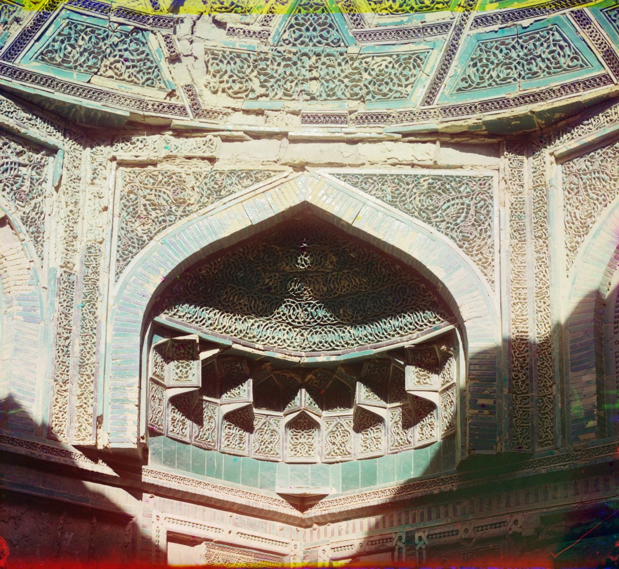 Detail uvnitř hrobky Bayan-Quli Khan, Buchara, 1905-1915 od Sergey Prokudin Gorsky