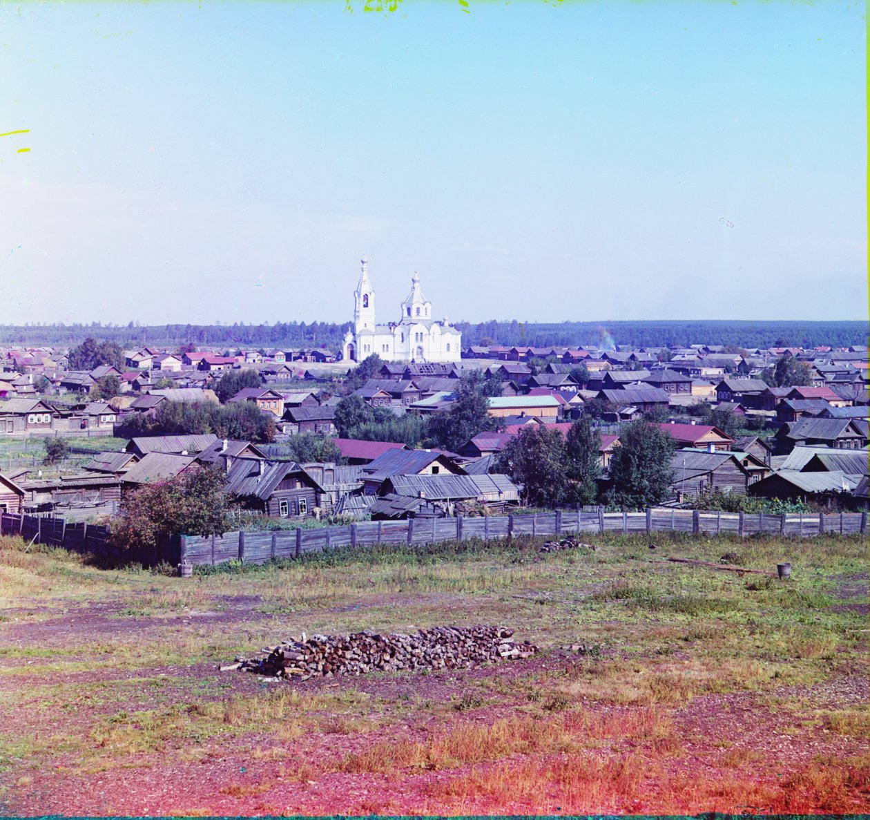 Jekatěrinburg, kde byl v roce 1918 zastřelen car a jeho rodina, 1905-1915 od Sergey Prokudin Gorsky