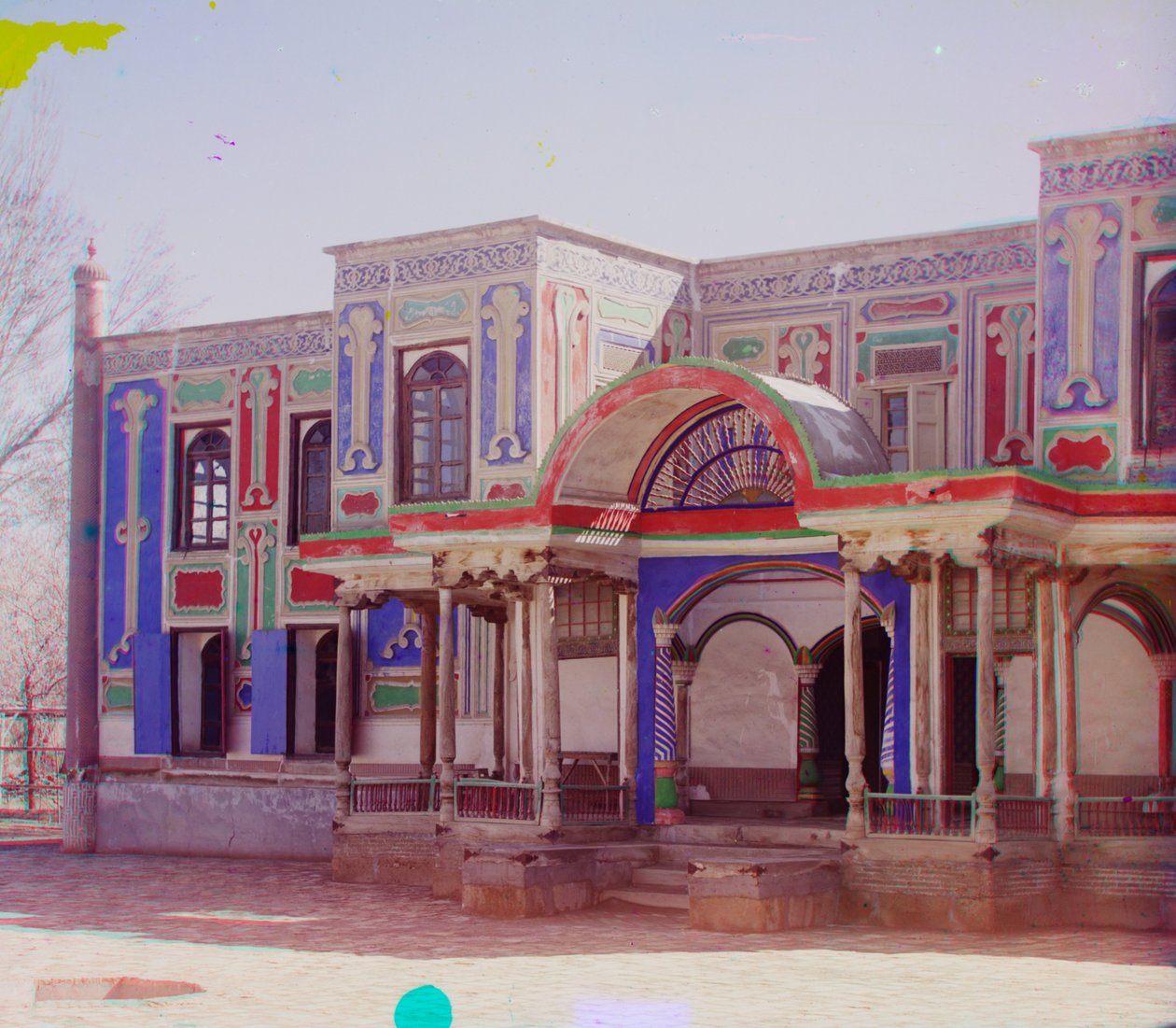 Fasáda letního paláce posledního emíra z Buchary, 1905-1915 od Sergey Prokudin Gorsky