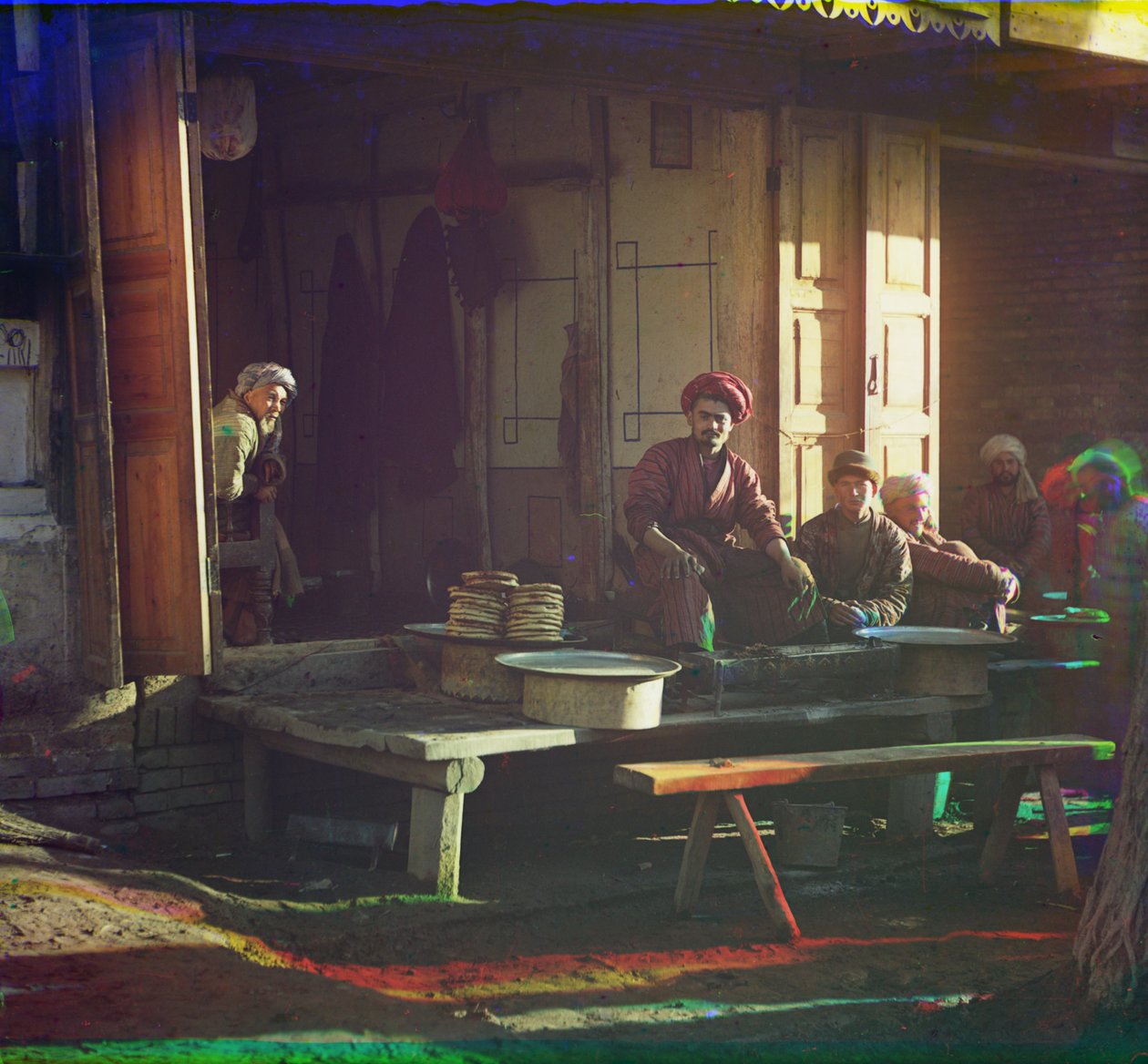 Kebab restaurant, Samarkand, 1905-1915 od Sergey Prokudin Gorsky