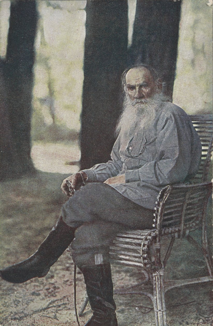 Pohlednice Lva Tolstého v jeho domě, Yasnaya Polyana, 1905-1915 od Sergey Prokudin Gorsky