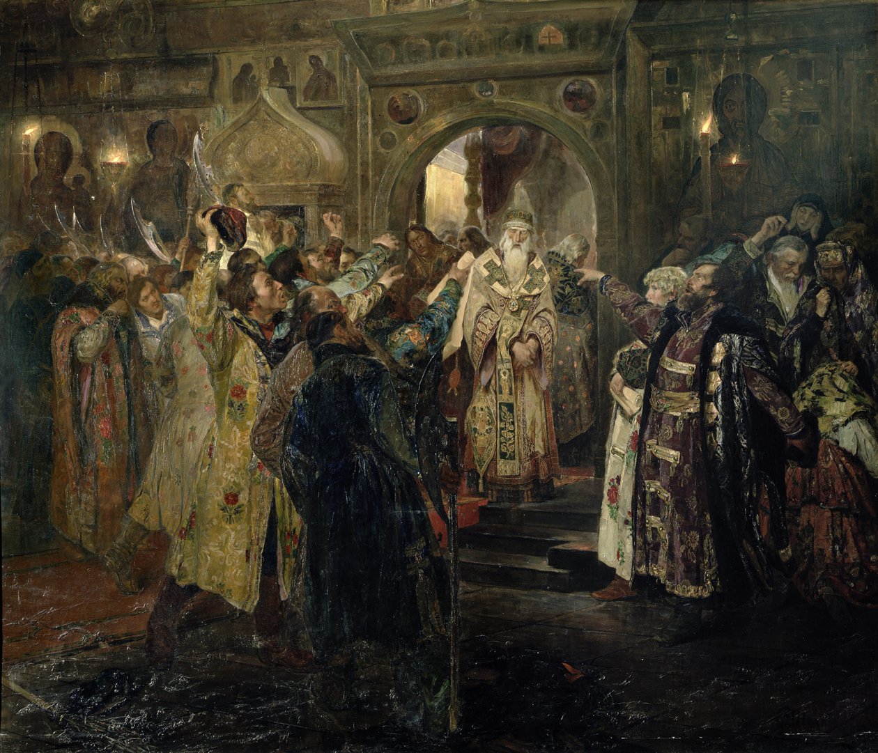 Zatčení metropolity Philipa, 1910 od Sergey Timofeyevich Schelkovy