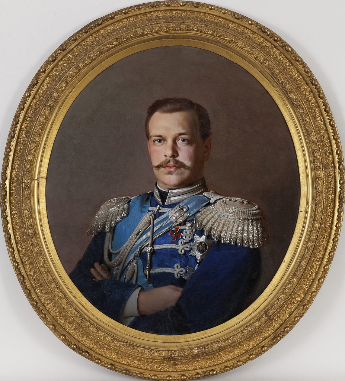 Alexandre III. - Portrét císaře Alexandra III. (1845-1894) - Peinture de Sergei Konstantinovič Zaryanko (1818-1870), cca 1865 - Olej na plátně, 78x71 - Soukromá sbírka od Sergey Konstantinovich Zaryanko