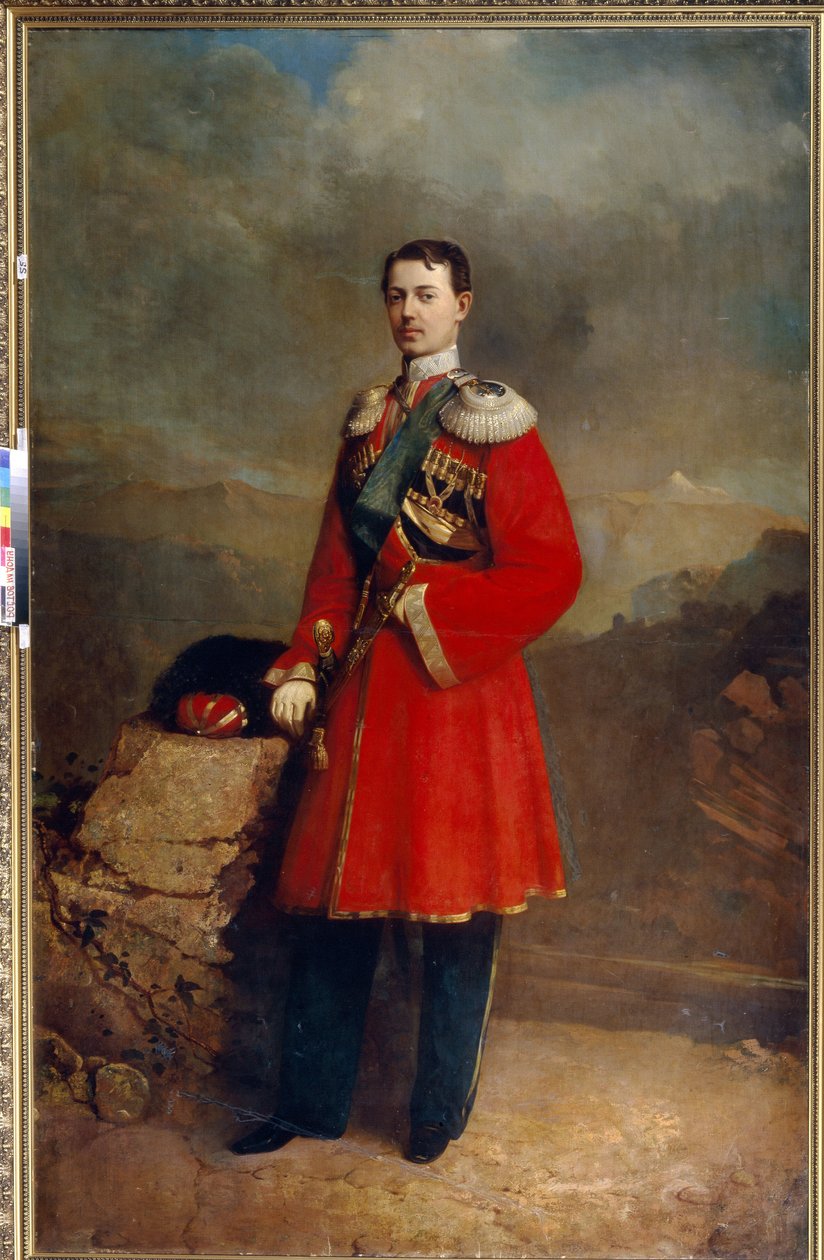 Portrét velkovévody Nicholase Alexandroviče z Ruska (Nikolaj Aleksandrovič Romanov od Sergey Konstantinovich Zaryanko
