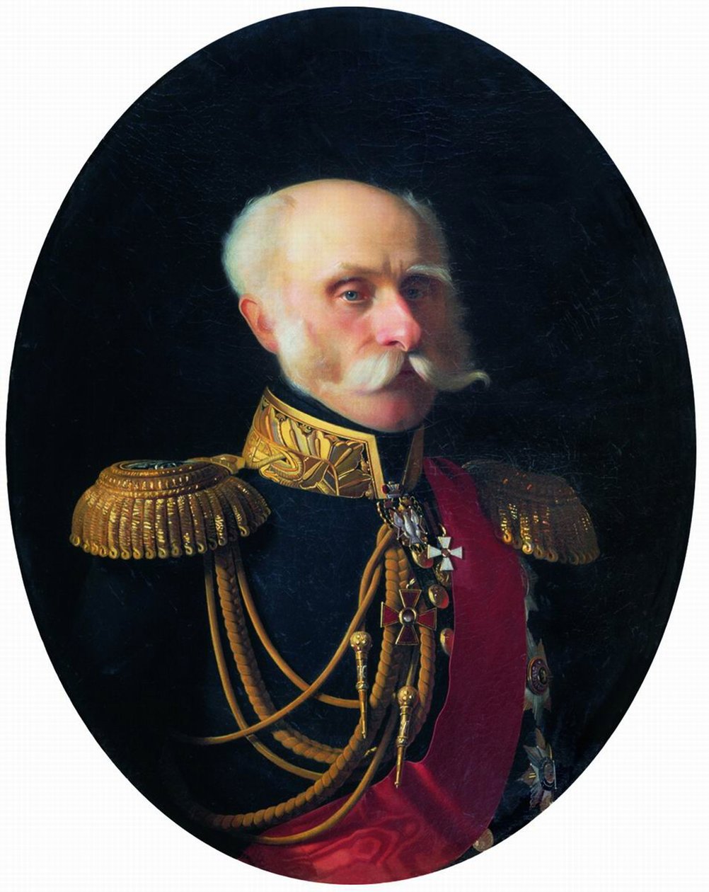 Portrét hraběte Fjodora Petroviče Litkeho 1797-1882 od Sergey Konstantinovich Zaryanko