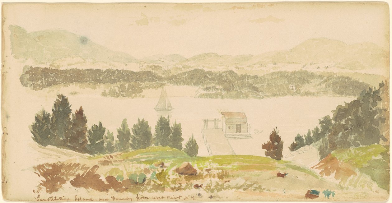 Constitution Island and Foundry z West Point, New York od Seth Eastman