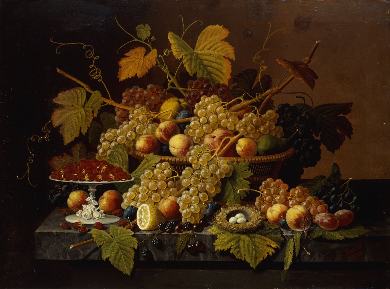 Zátiší s ovocem, 1854 od Severin Roesen